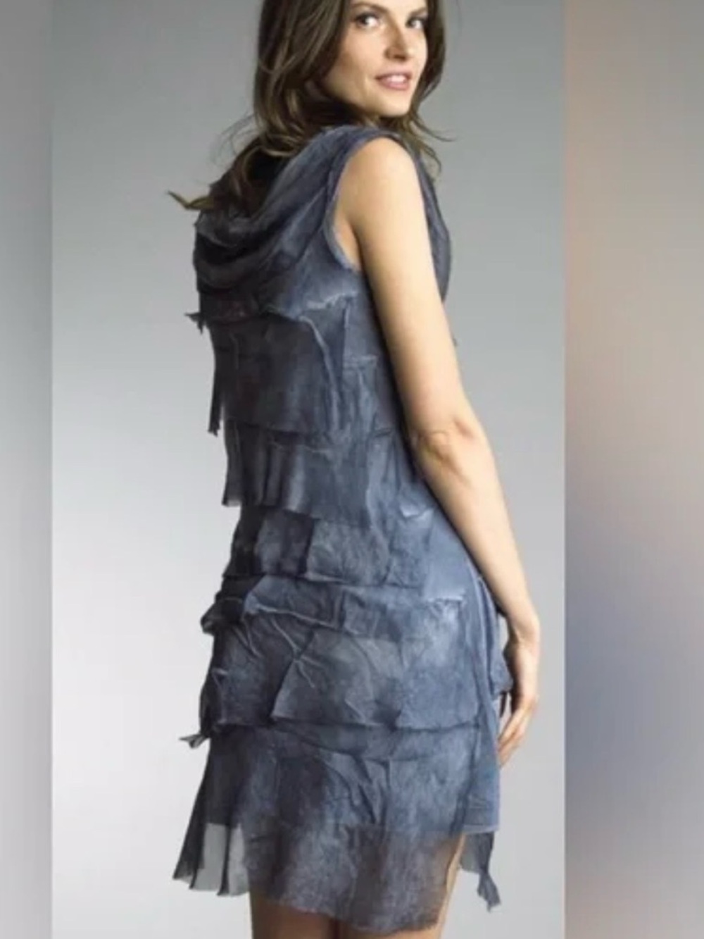 Tempo Paris Blue Ruffle Dress | XL | New with Tags - Picture 2 of 6